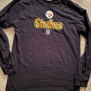 Pittsburgh Steelers Kids Long Sleeve Tee - Black- Kids Large